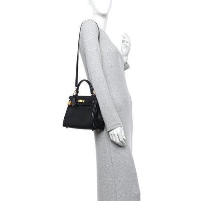 Hermes Cheri Calfskin Kelly Retourne 25 Black 2 of 10