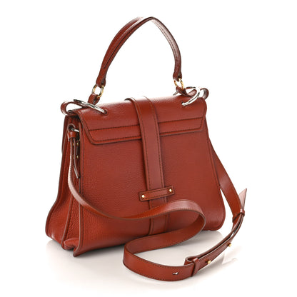 Chloe Shiny Grained Calfskin Medium Aby Day Shoulder Bag Sepia Brown 3 of 8