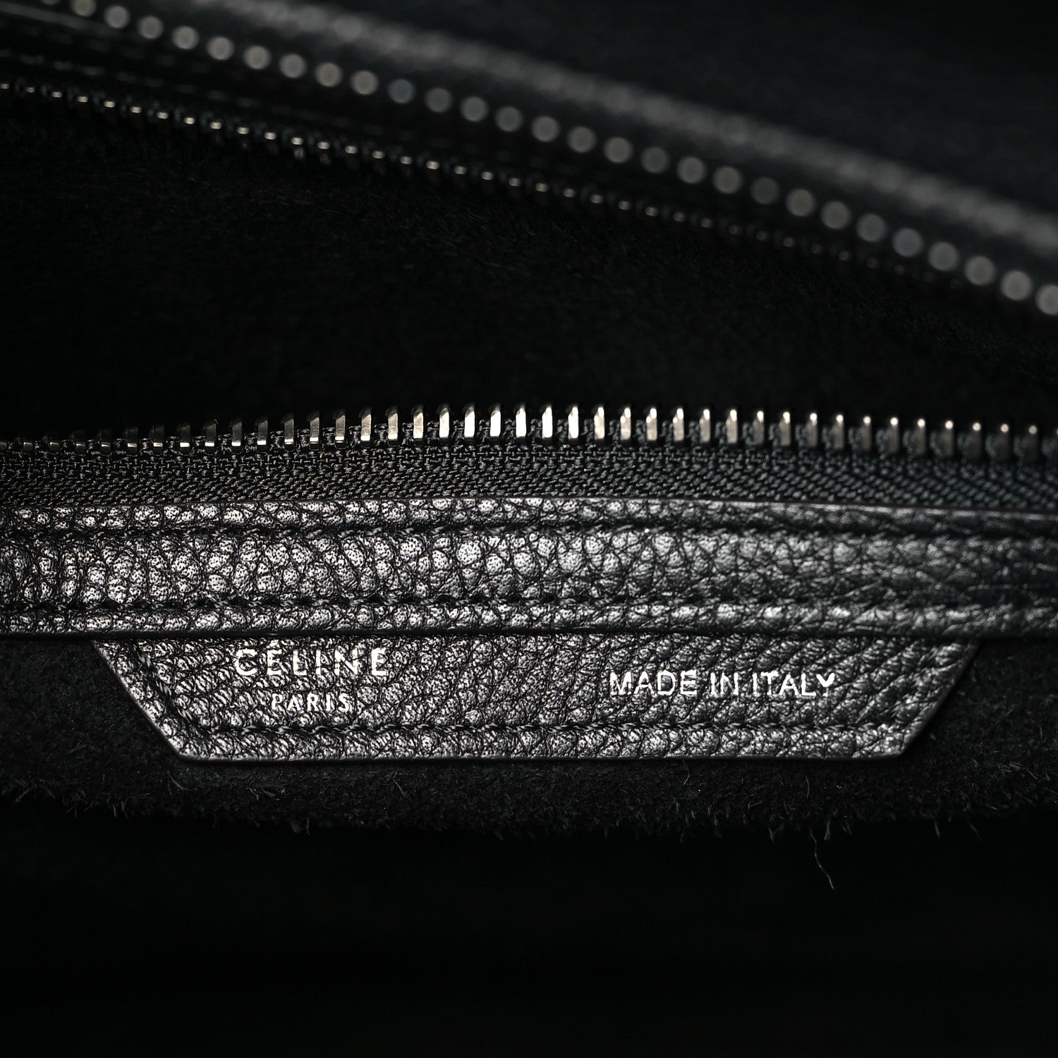 Celine Drummed Calfskin Mini Luggage Black 6 of 8