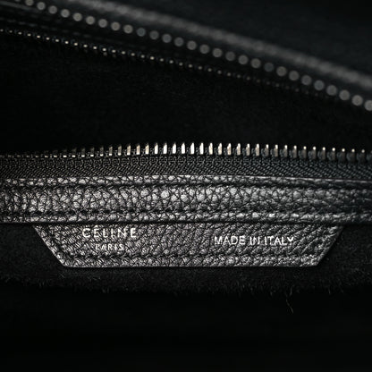 Celine Drummed Calfskin Mini Luggage Black 6 of 8