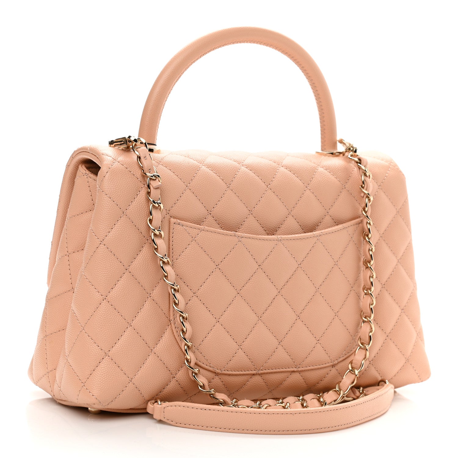 Chanel Caviar Quilted Small Coco Handle Flap Light Pink 3 of 11
