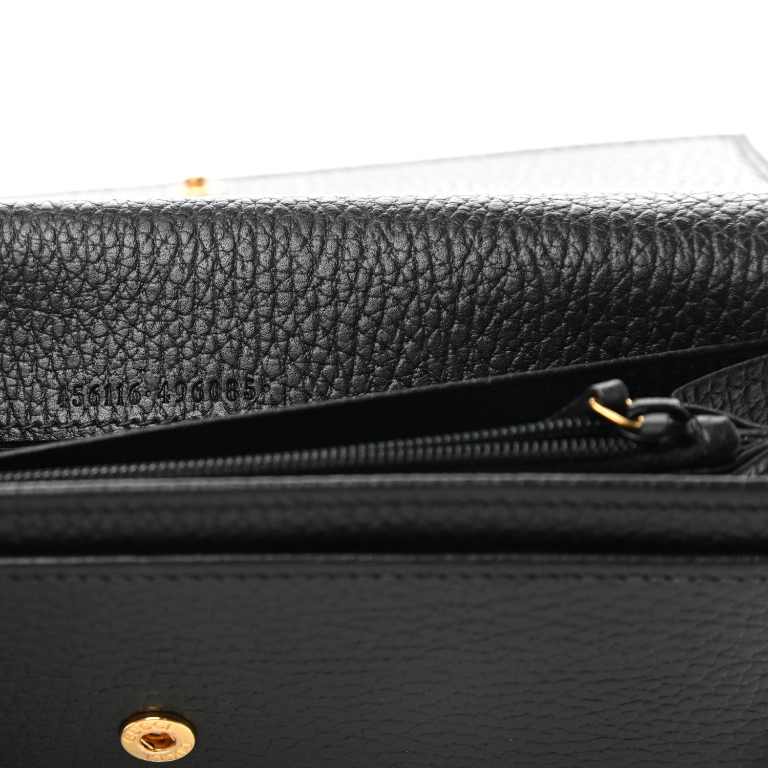 Gucci Dollar Calfskin GG Marmont Continental Wallet Black 7 of 7