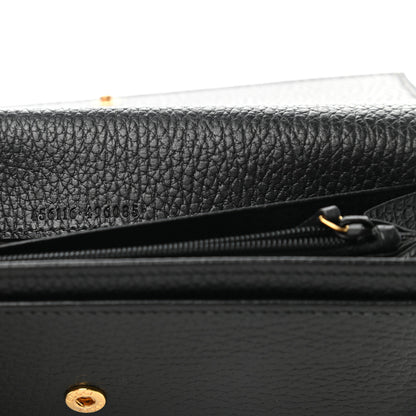 Gucci Dollar Calfskin GG Marmont Continental Wallet Black 7 of 7