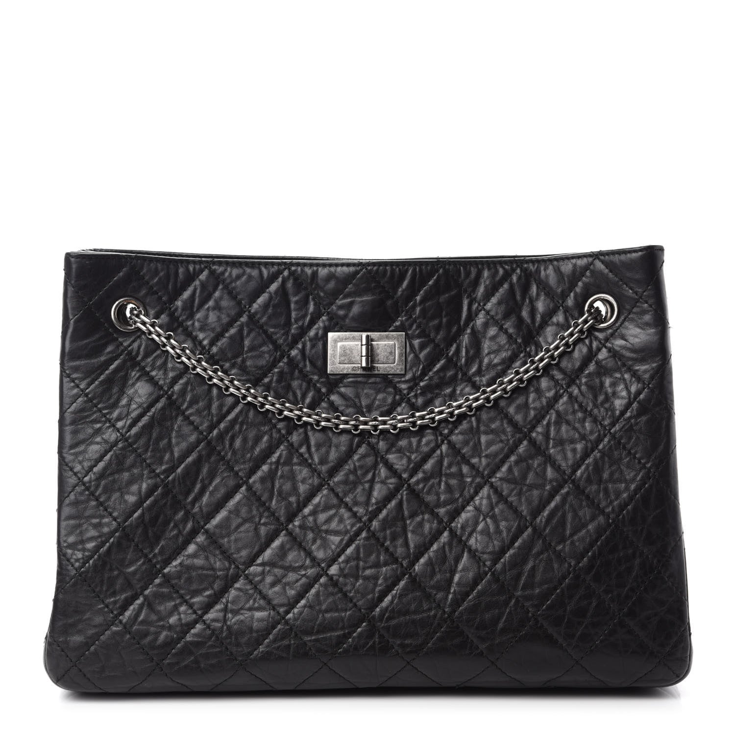 Chanel Aged Calfskin Reissue 2.55 Tote Black 1 of 13