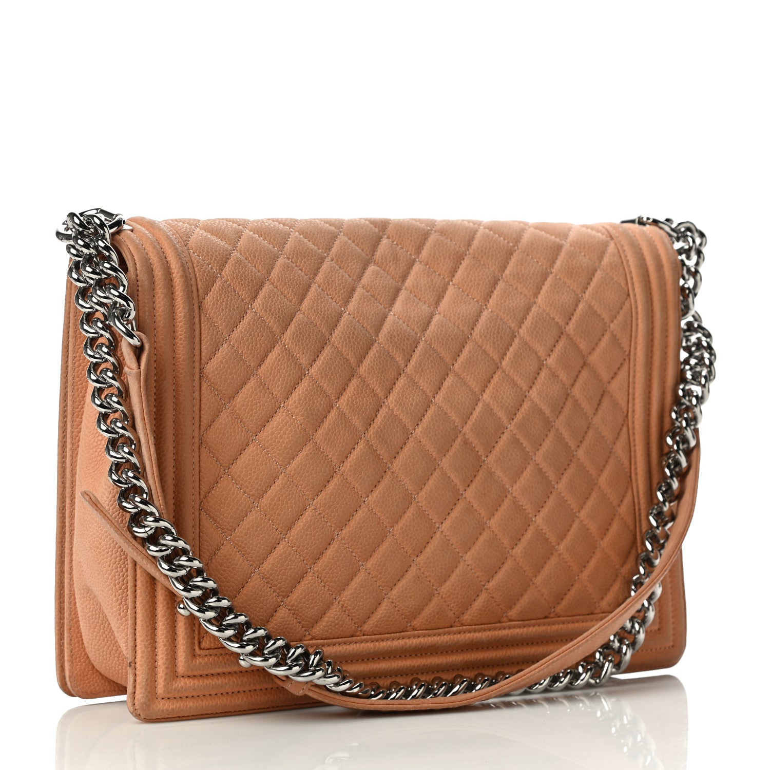 Chanel Iridescent Caviar Quilted Large Boy Flap Beige 3 of 13