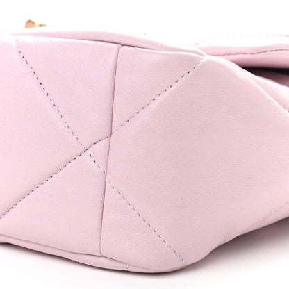 Chanel Lambskin Quilted Large Chanel 19 Flap Light Pink 10 of 12