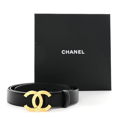 Chanel Calfskin Paris Button CC Belt 100 40 Black 8 of 8