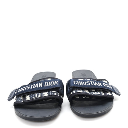 Christian Dior Nylon Oblique Dio(r)evolution Slide Sandals 38 Deep Blue 3 of 10