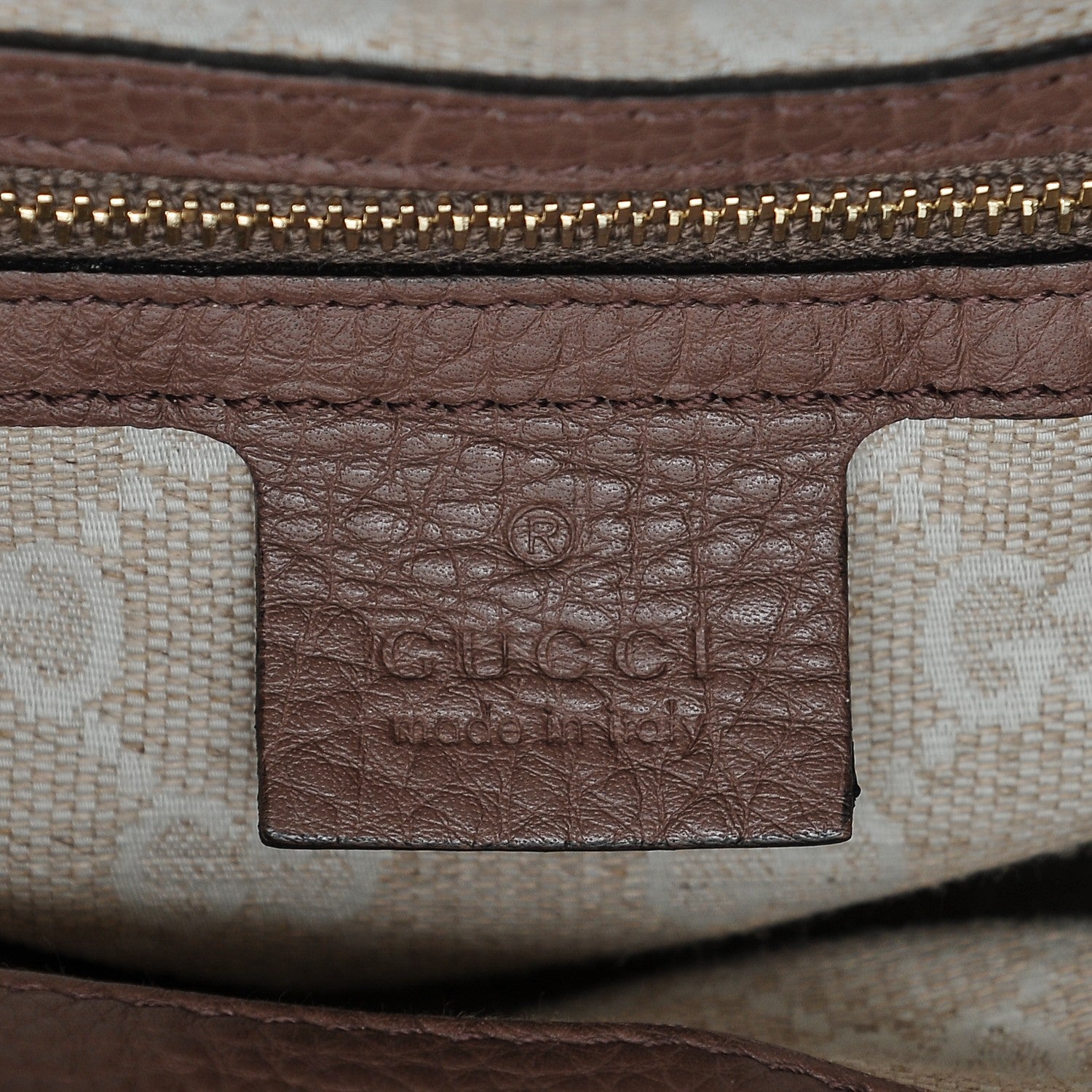 Gucci Pebbled Calfskin Small Diana Bamboo Top Handle Tote Pink Tan 6 of 6