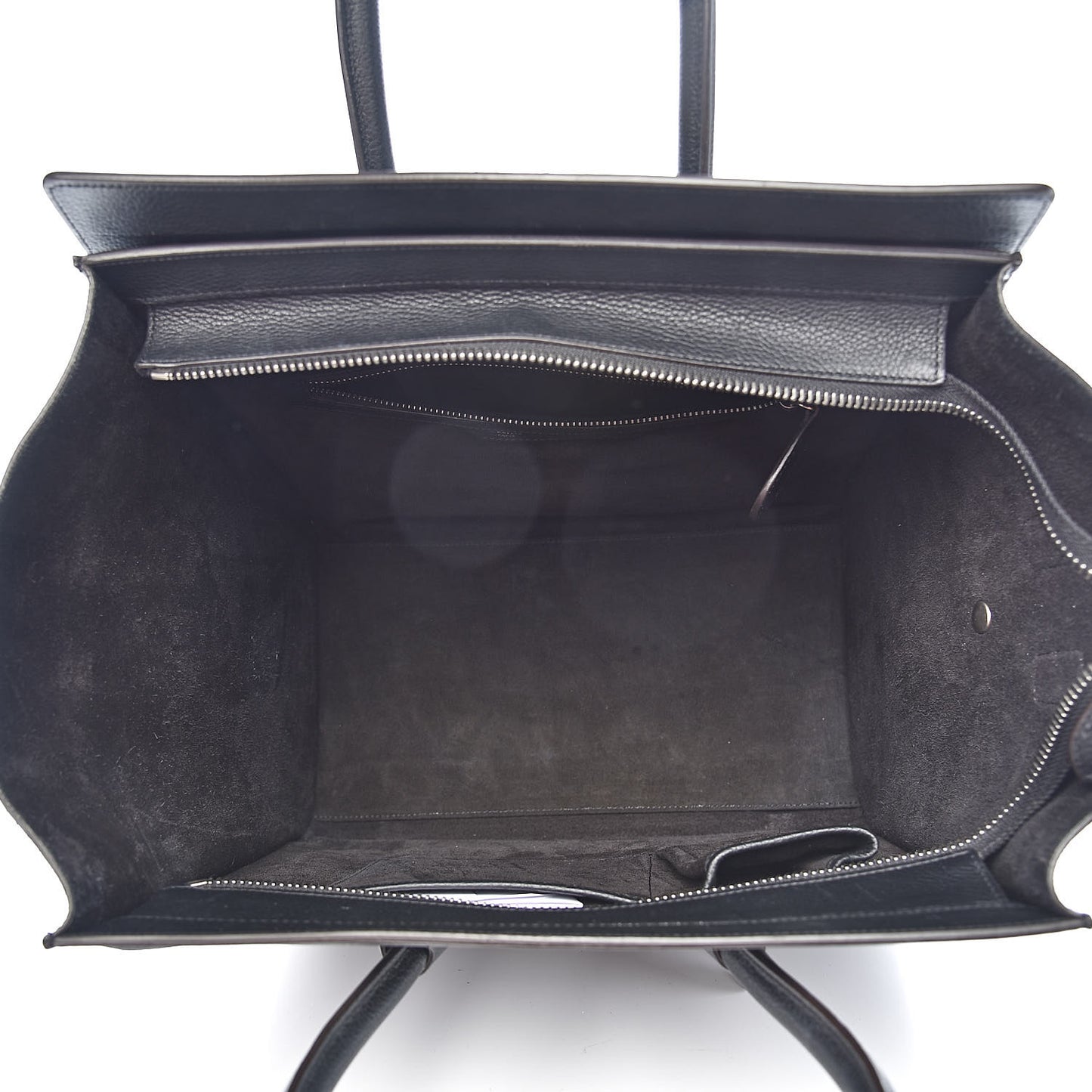 Drummed Calfskin Mini Luggage Black
