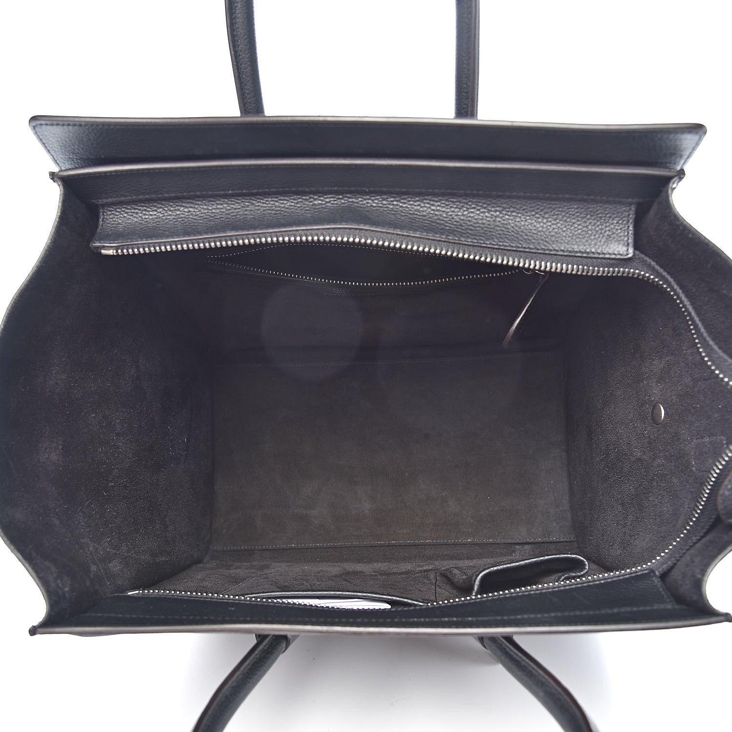 Celine Drummed Calfskin Mini Luggage Black 5 of 12