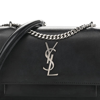Saint Laurent Calfskin Monogram Sunset Chain Wallet Black 14 of 27