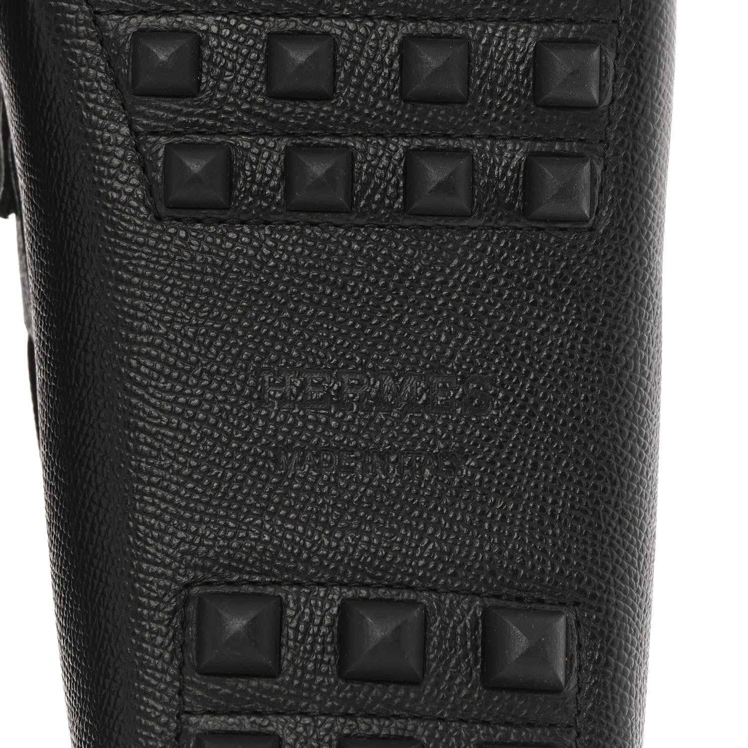 Hermes Epsom Mens Irving Driving Moccasin Loafers 41 Black 6 of 9