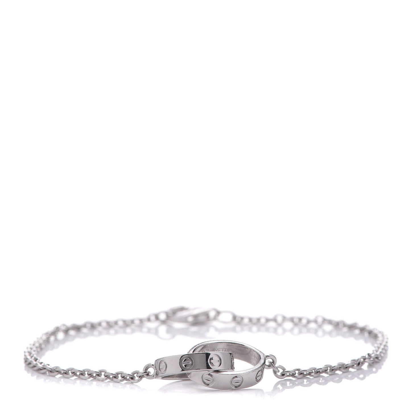 18K White Gold Interlocking LOVE Bracelet