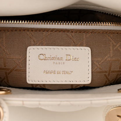 Christian Dior Lambskin Cannage Small My ABCDior Lady Dior White 6 of 11
