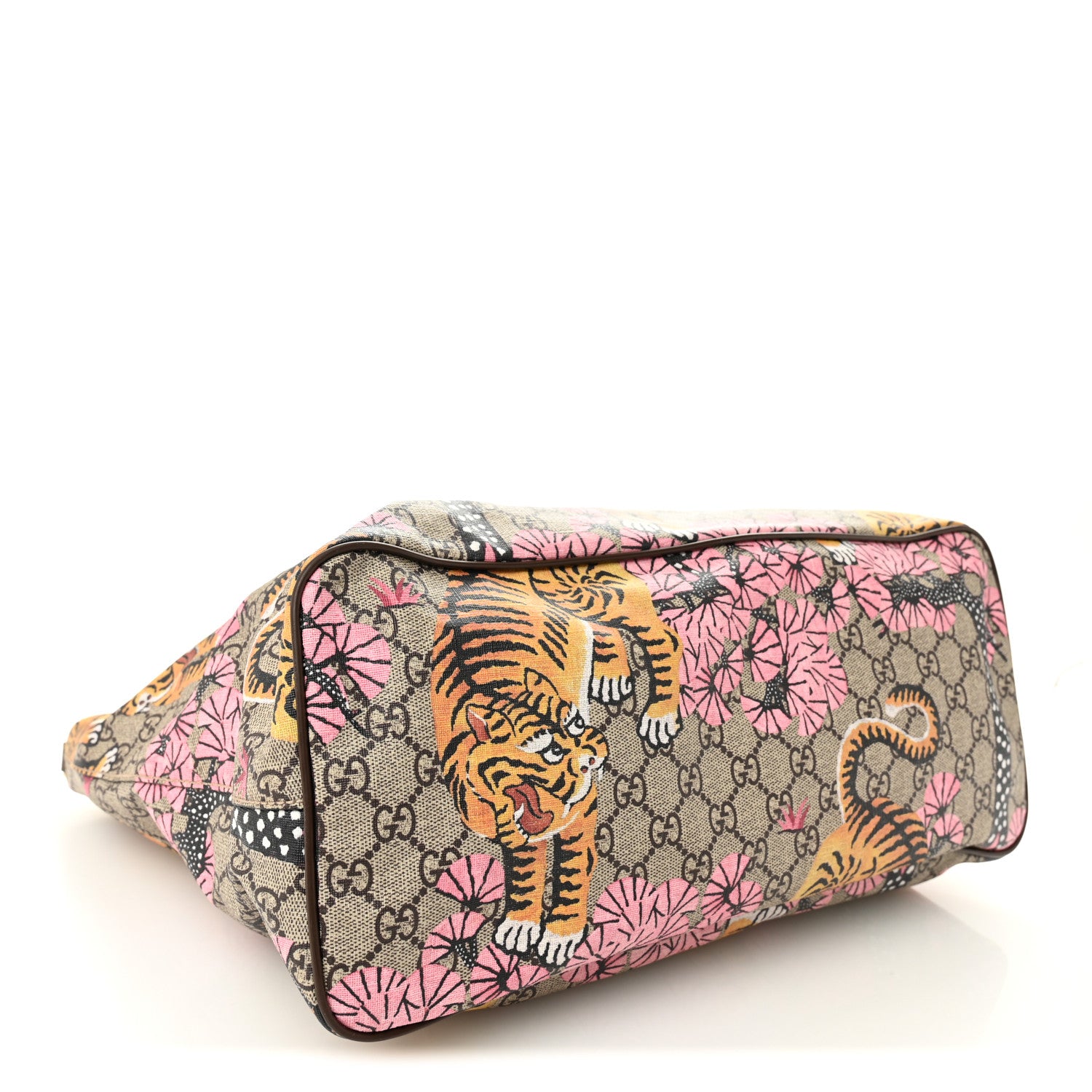 Gucci Soft GG Supreme Monogram Bengal Medium Crossbody Tote Beige Pink 4 of 13