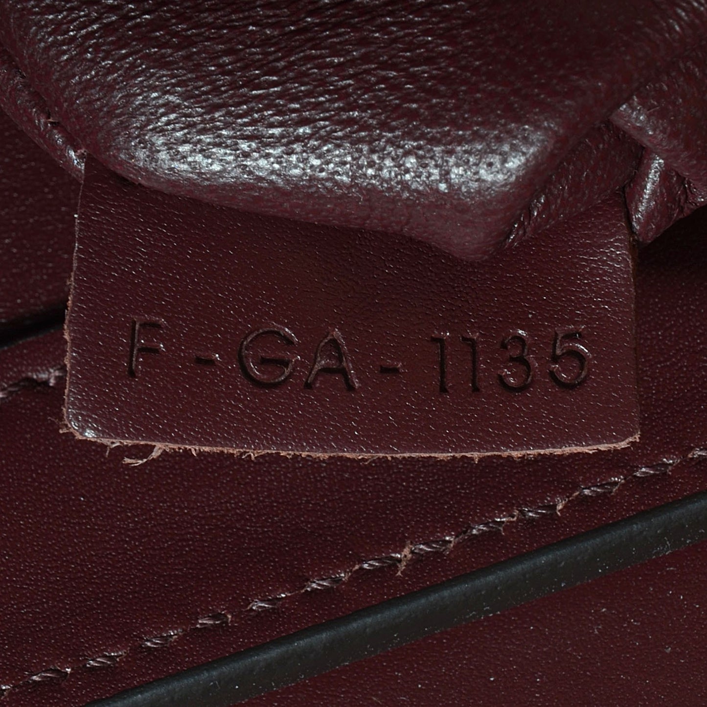 Goatskin Calfskin Micro Luggage Burgundy
