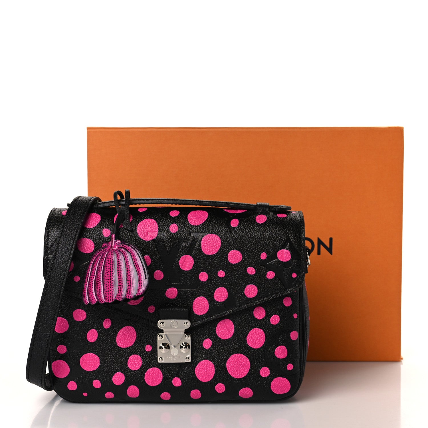 Louis Vuitton LV x YK Empreinte Monogram Giant Pochette Metis Black Fuchsia 9 of 9