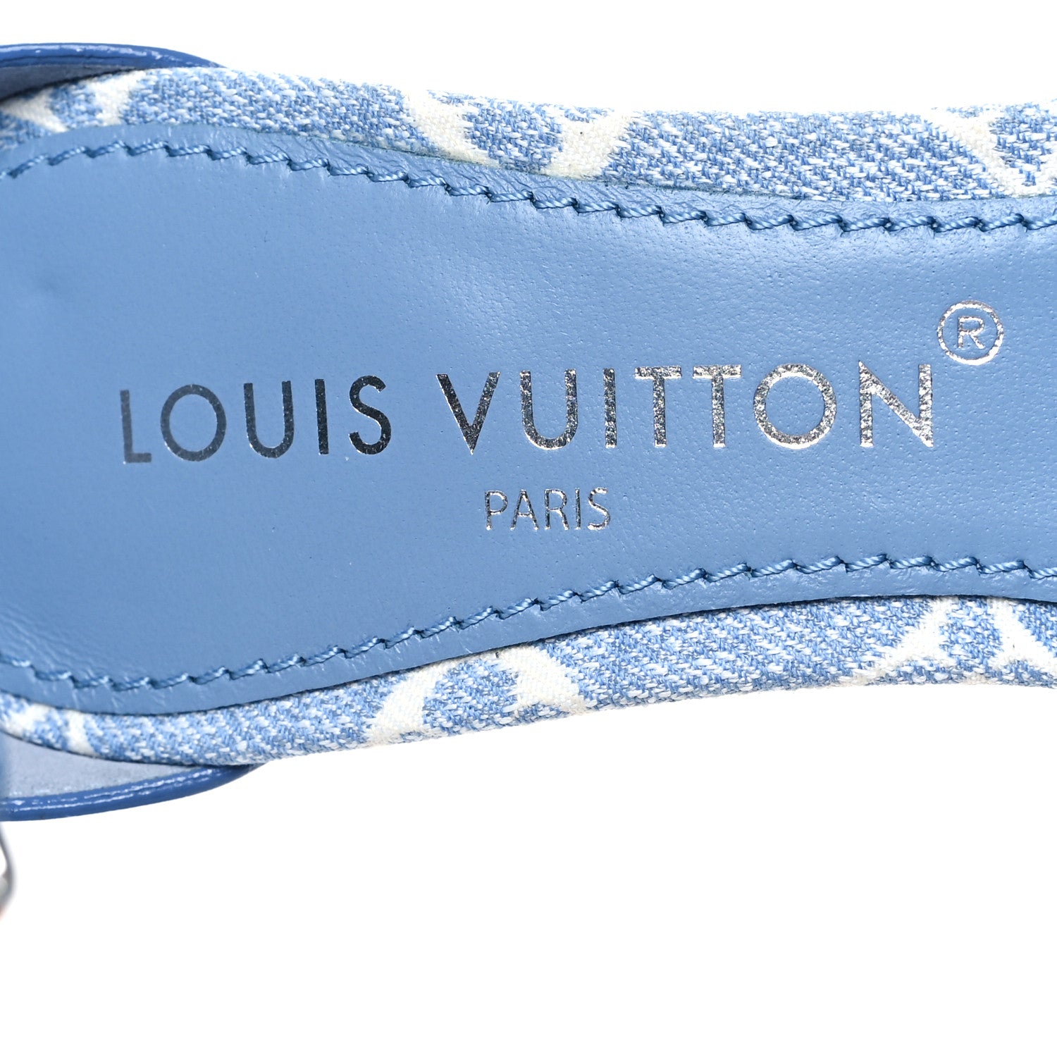 Louis Vuitton Monogram Denim Silhouette Sandals 39 Blue 7 of 8