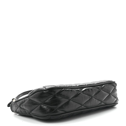 Miu Miu Vitello Shine Quilted Pochette Black 4 of 10
