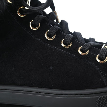 Louis Vuitton Suede Rabbit Fur Jazzy Sneakers 37 Black 10 of 10