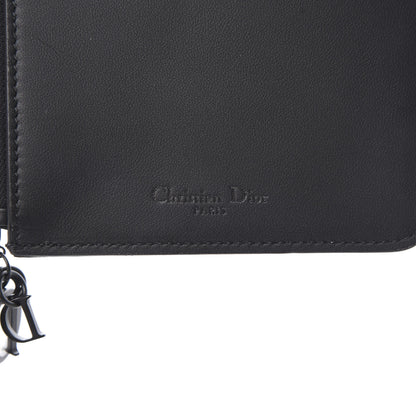 Christian Dior Ultra Matte Calfskin Cannage Large Lady Dior Zip Wallet Black 6 of 10