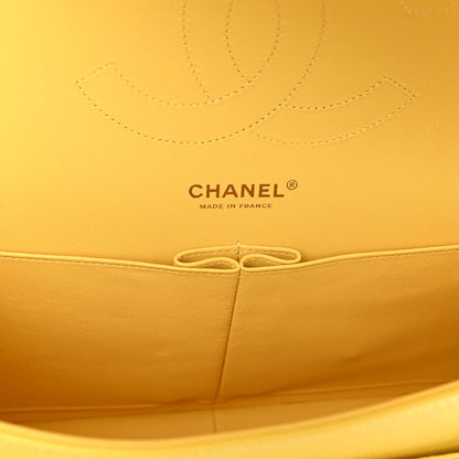 Chanel Caviar Quilted Jumbo Double Flap Yellow 6 of 10