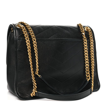 Saint Laurent Lambskin Matelasse Monogram Medium Niki Chain Satchel Black 3 of 10