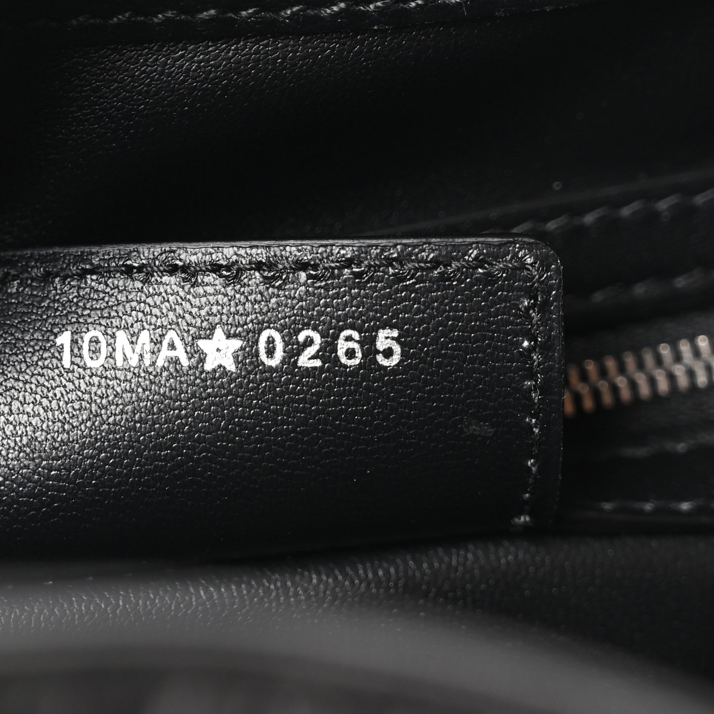 Crinkled Calfskin Macrocannage Small D-Motion Bag Black