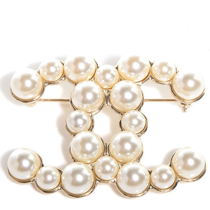 Chanel Pearl CC Brooch Gold 1 of 5