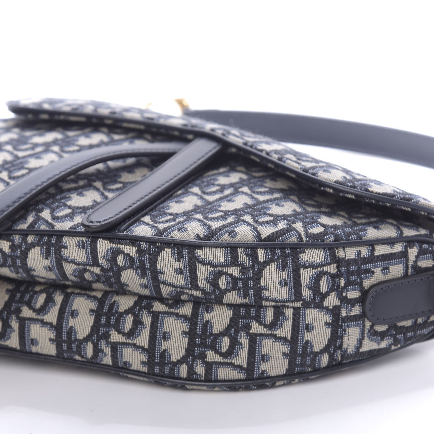Christian Dior Oblique Saddle Bag Blue 7 of 11