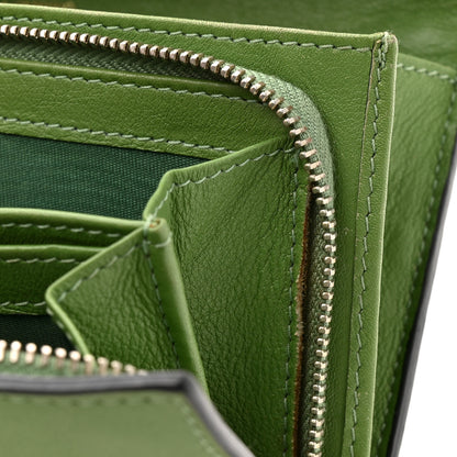 Valentino Garavani Calfskin Rockstud Wristlet Travel Wallet Green 13 of 17