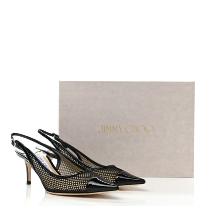 Jimmy Choo Patent Sporty Mesh Anika 65 Pumps 38.5 Black 8 of 8