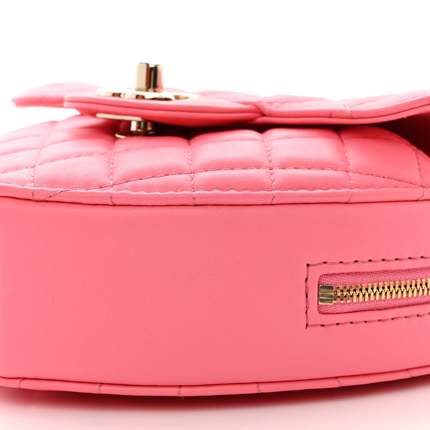 Lambskin Quilted CC In Love Heart Bag Pink