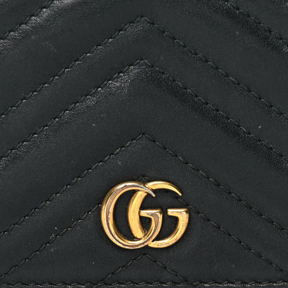 Gucci Calfskin Matelasse GG Marmont Card Case Black 8 of 12