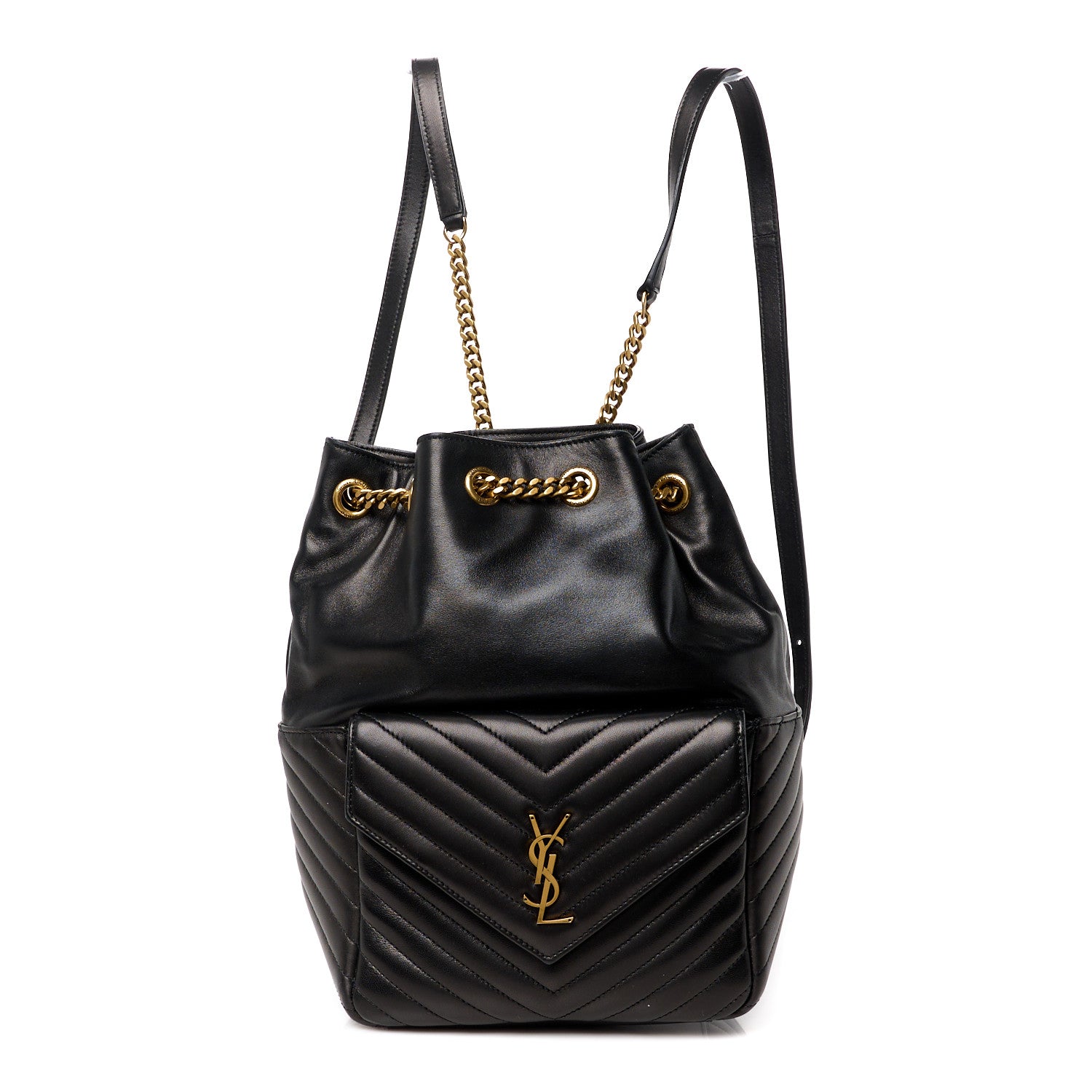 Saint Laurent Lambskin Matelasse Monogram Joe Backpack Black 1 of 11