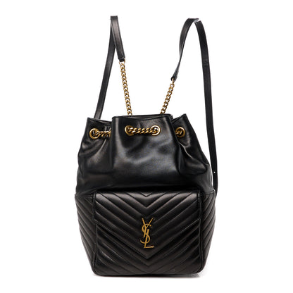 Saint Laurent Lambskin Matelasse Monogram Joe Backpack Black 1 of 11