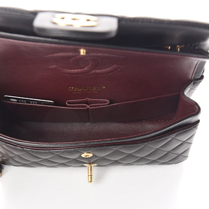 Chanel Lambskin Quilted Medium Double Flap Black 5 of 9