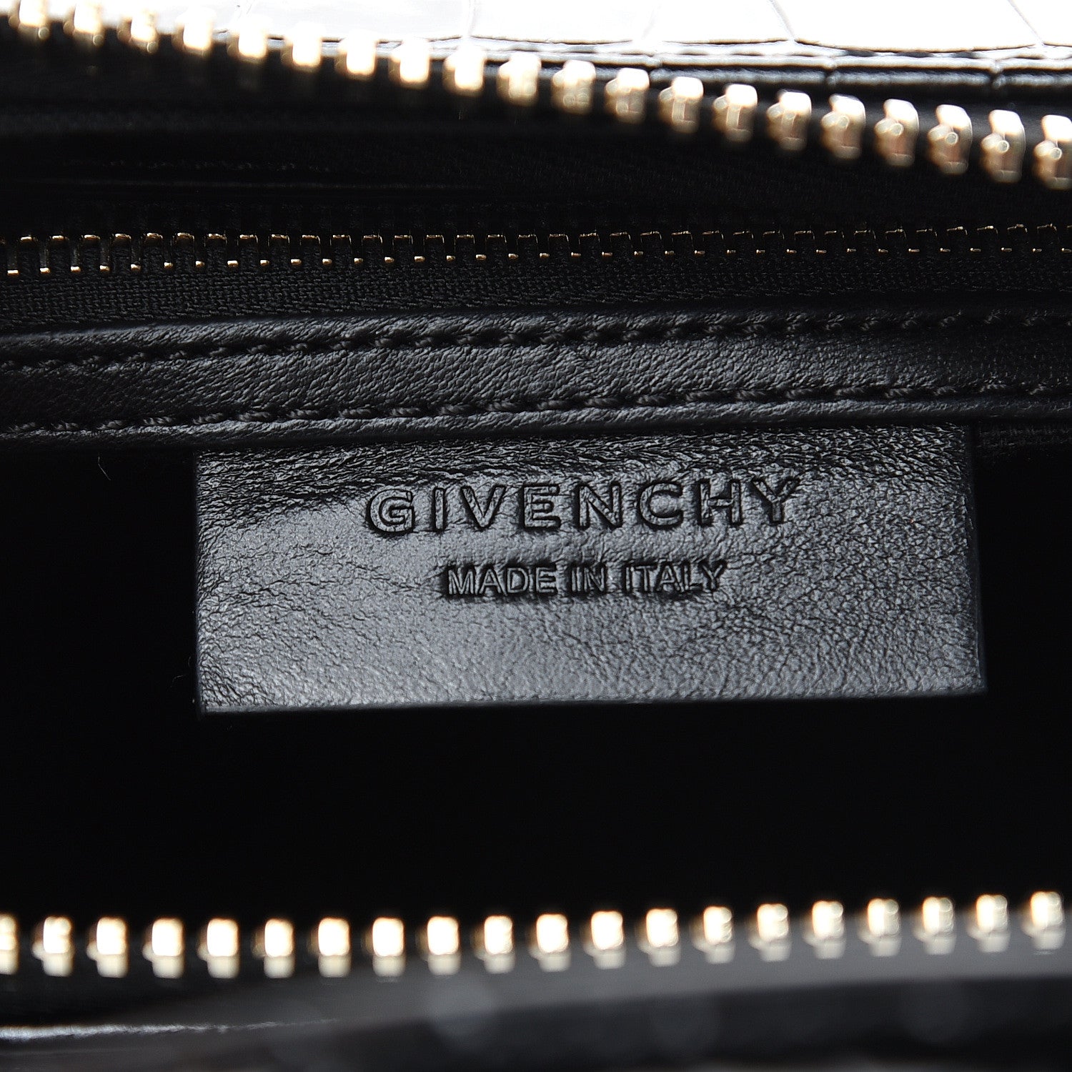 Givenchy Calfskin Crocodile Embossed Small Antigona Black 6 of 9
