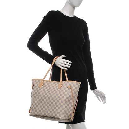 Louis Vuitton Damier Azur Neo Neverfull MM Rose Ballerine 2 of 10