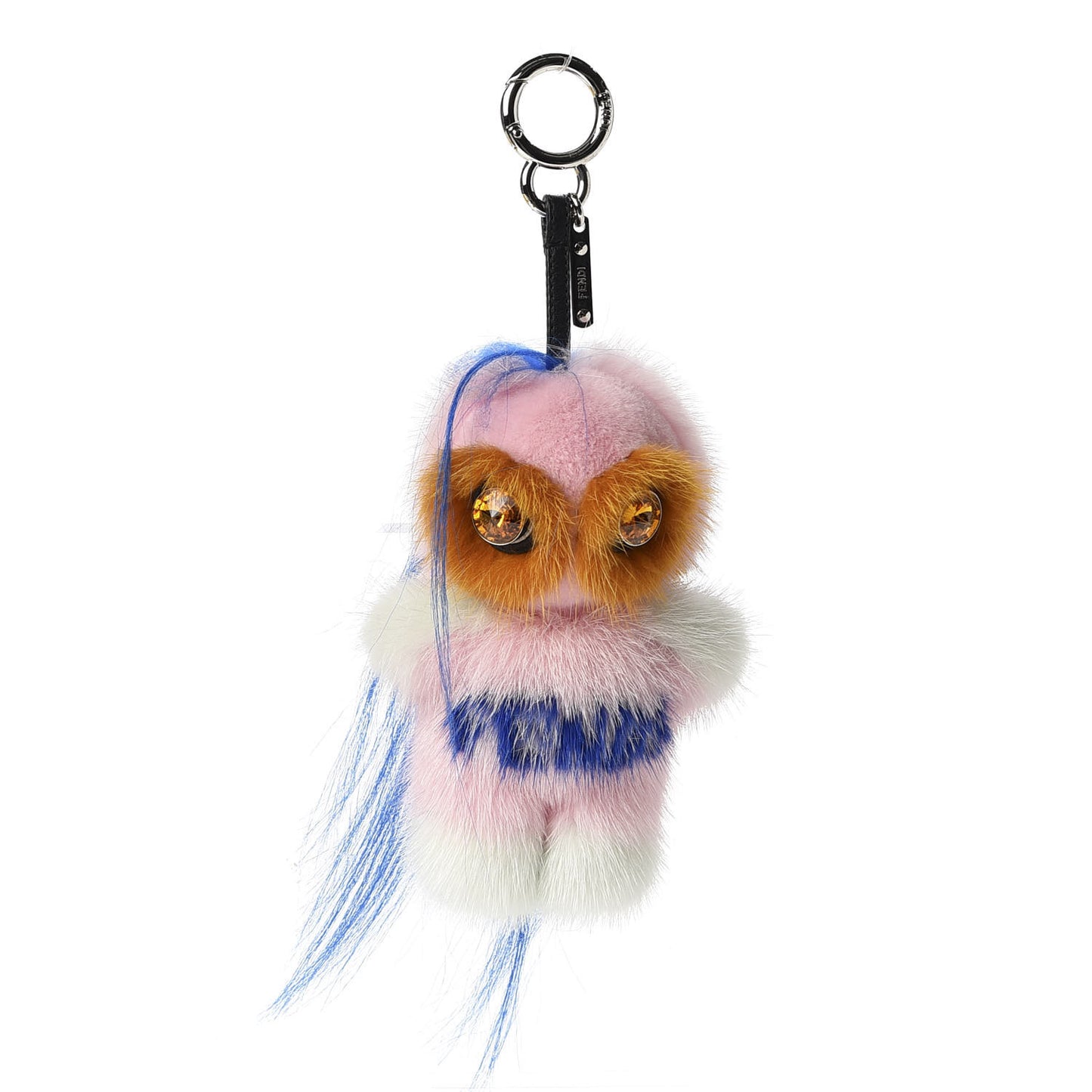 Mink Fur Crystal Fendirumi Piro-Chan Monster Bag Bug Charm Marshmallow