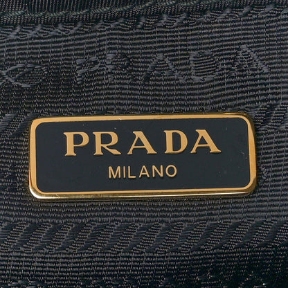 Prada Saffiano Tessuto Nylon Mini Bucket Crossbody Bag Black 6 of 8