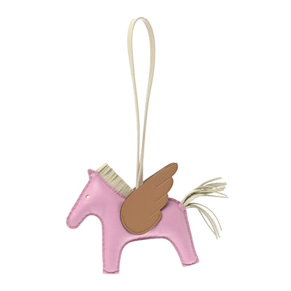 Hermes Milo Lambskin Grigri Rodeo Pegase Horse Bag Charm MM Mauve Sylvestre Craie Chai 1 of 4