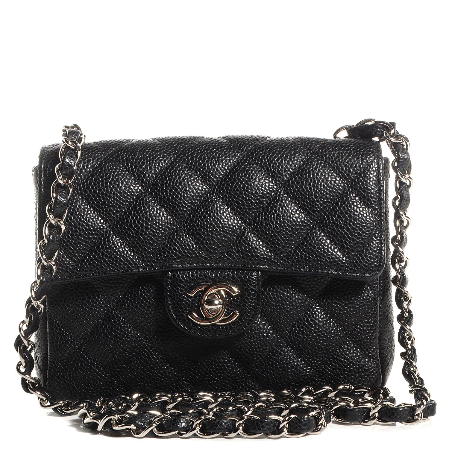 Chanel Caviar Quilted Mini Square Flap Bag Black 1 of 9