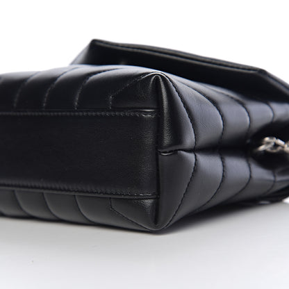 Saint Laurent Calfskin Y Quilted Monogram Toy Loulou Crossbody Bag Black 9 of 10