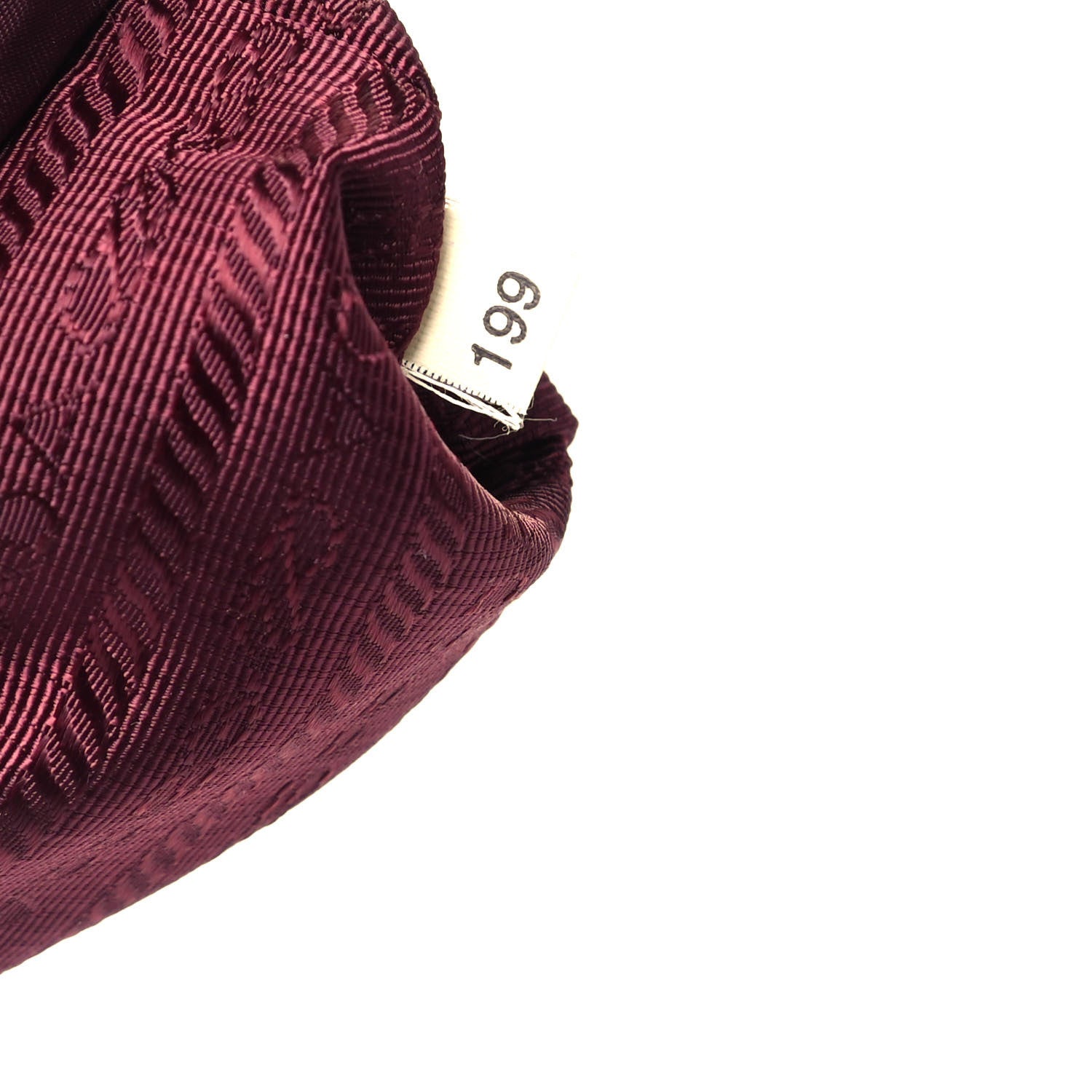 Prada Nylon Saffiano Pouch Wristlet Granato 7 of 9