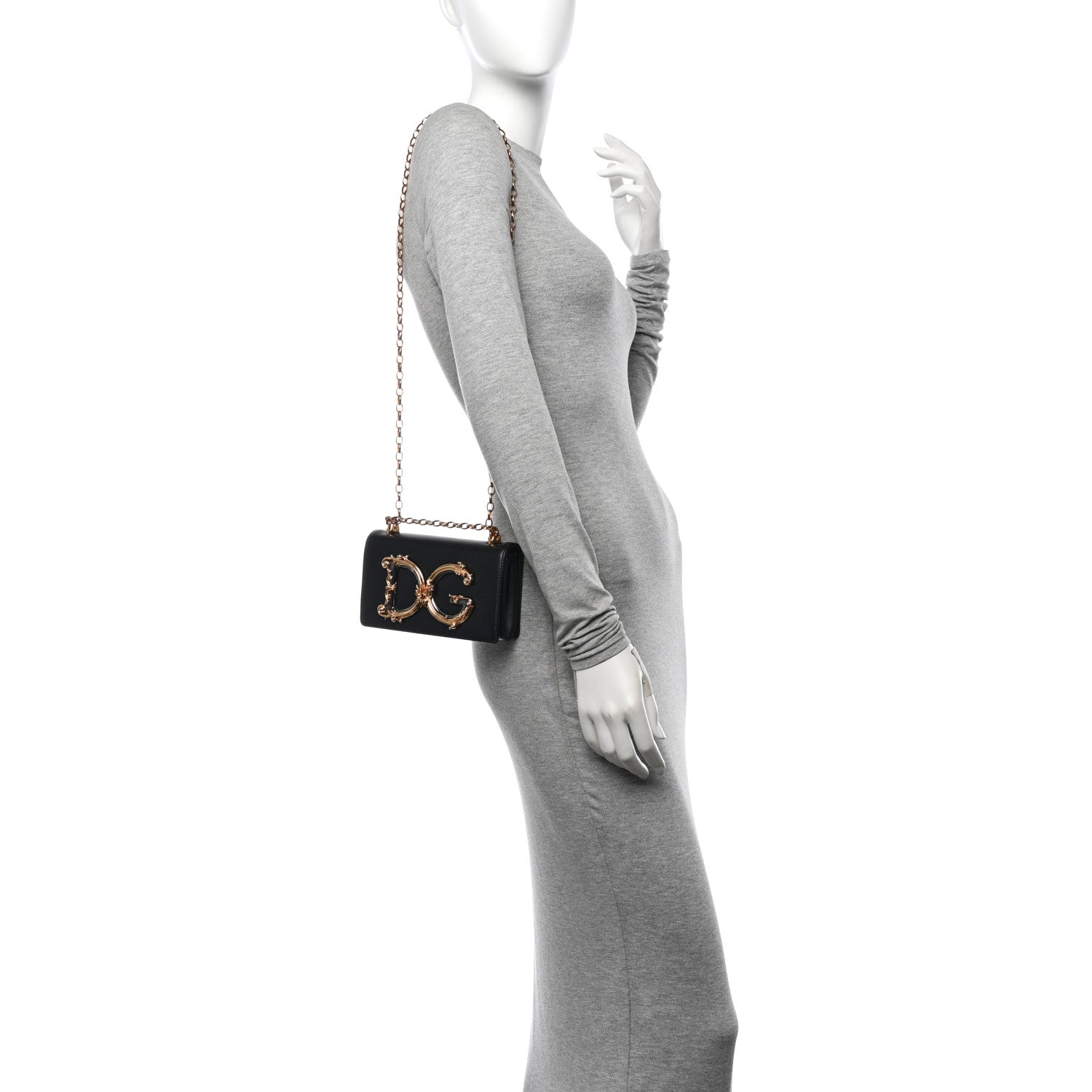 Dolce & Gabbana Nappa Mini DG Girls Shoulder Bag Black 2 of 9