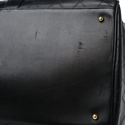 Chanel Calfskin Stitched Duffel Bag Black 14 of 20