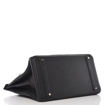 Hermes Taurillon Clemence Birkin 40 Black 5 of 36
