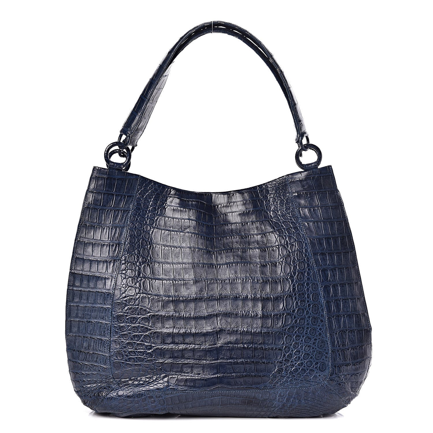 Nancy Gonzalez Crocodile Hobo Blue 1 of 12